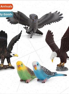 Birds prey model owl bald eagle budgerigar aquascape decorat