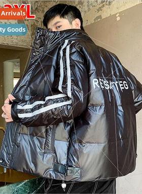 2023 winter new three bars thickened down jacket men short K