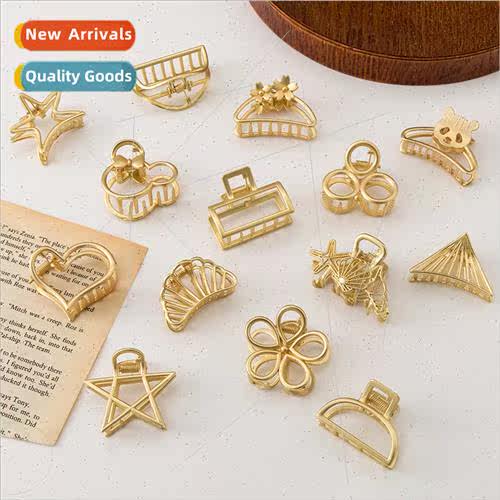 French metal back head plate hair grab clip female hair clip