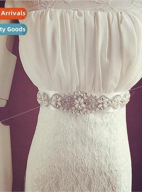 XW62-4 Bridal Wedding Waistband Europe Rhinestone Belt Appli