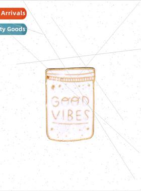 2019 New GOOD VIBES Star Drip Oil Brooch Denim Jacket Lapel