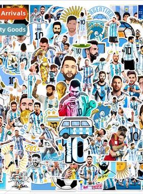 100 ball king messi doodle sticker trolley case helmet water