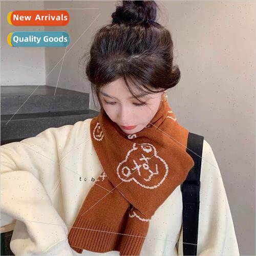 Bear scarf winter female faux cashmere students warm shawl d