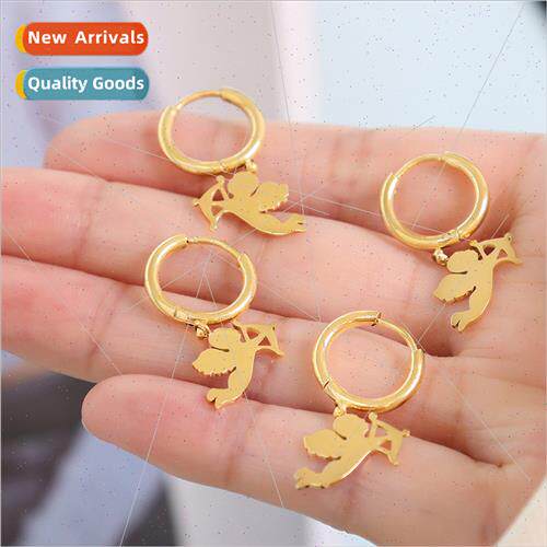 Angel Eros Cupid earrings niche earrings childish girl 2021