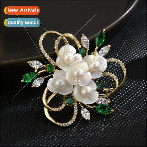 Korea high-grade natural flowers leaves brooch fashion high-