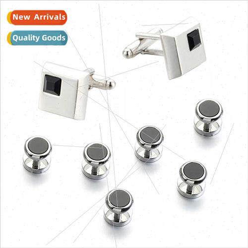 Cufflinks black crystal buttons tuxedo cufflinks cufflinks p
