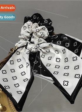 fluttering band hair ring printing retro large intestine rin