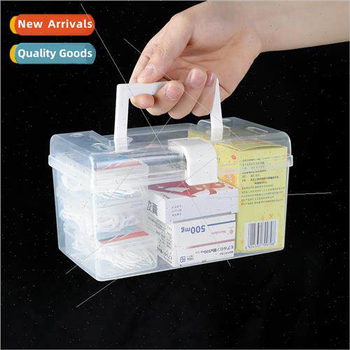 Household transparent storage box desktop plastic organizer