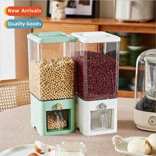 Household press rice bucket automatically out rice insect mo