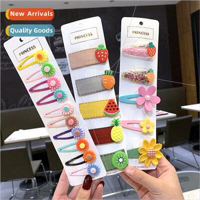 Korea princess girls cute flowers hairpin children bangs cli