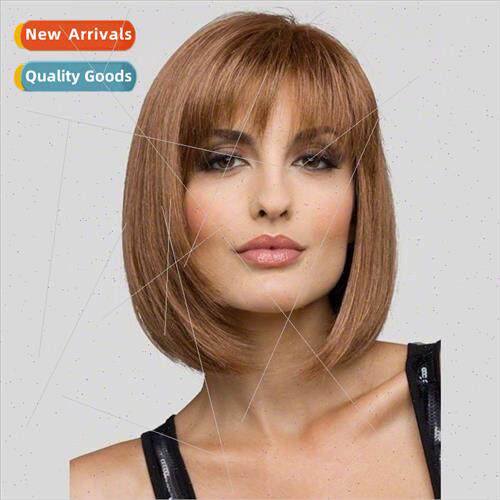 Wig Europe fashion wig head covering short hair chemical fib