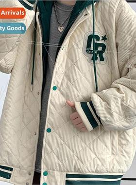 fake twoPCS men winter hooded down cotton jacket 2023 new pa