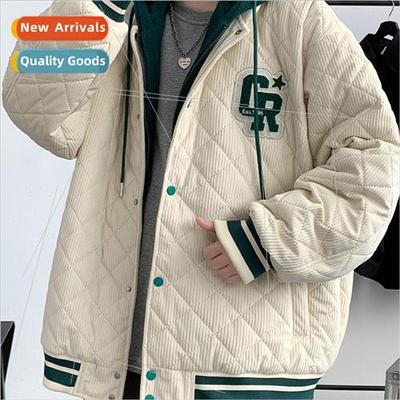 fake twoPCS men winter hooded down cotton jacket 2023 new pa