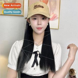 piece winter duck sub long cap female tongue fall one wig
