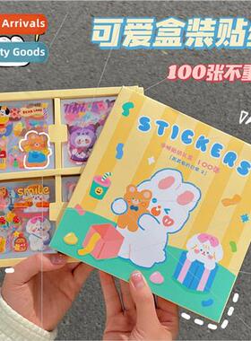 100 pet cartoon cute sticker pack ins handbook material stic