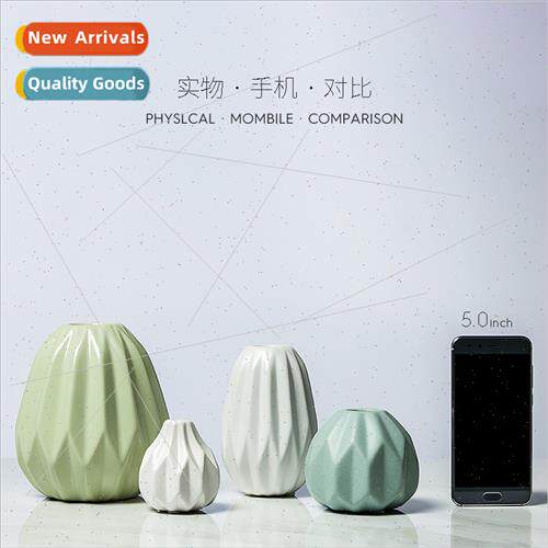 Modern ceramic origami vase simple home dining room living r