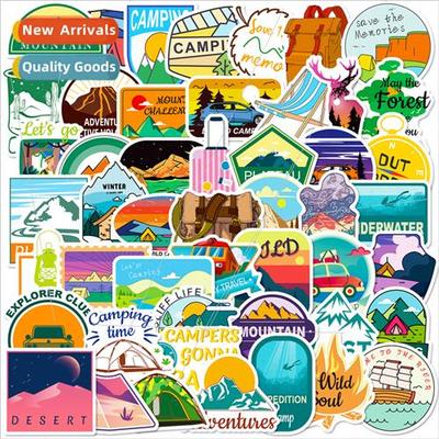 50 outdoor travel series stickers stickers ins luggage noteb