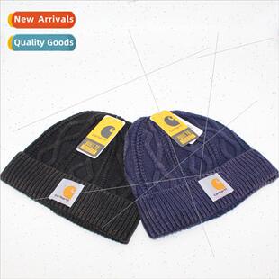padded warm hipster knted cotton old cap Striped wool