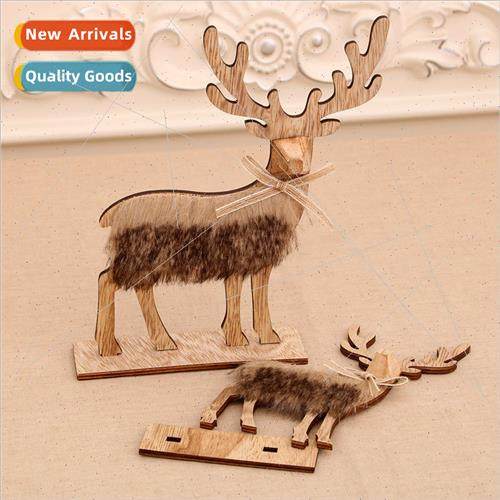Christmas decorations wooden puzzle christmas deer ornament