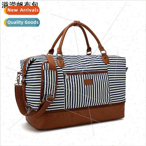 Fashion Striped Travel Bag Canvas Handbag ggage Bag Travel B
