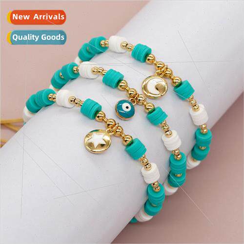 New mple Ethnic Design Color Blocking Soft Ceramic Copper Be