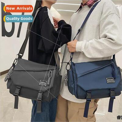 mple male students casual crossbody bag fashion Korean canva
