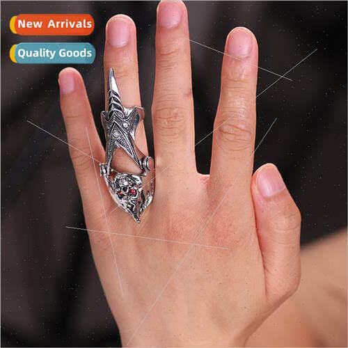 Skull ring Europe domineering fashion hundred hip-hop bungee