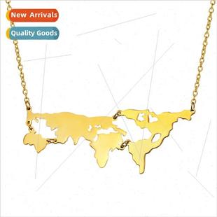 Hop Jewelry Necklace Europe Stain Map Hip Crossf Men Fashion