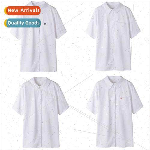 Japan JK unim short-sleeved pointed collar shirt opaque summ