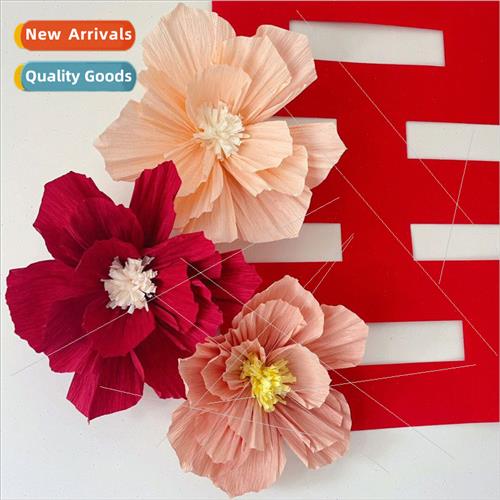 ruffled flowers crinkle paper flower decoration birthday par