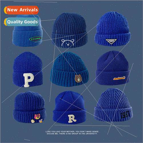Klein blue children hats baby knted hat boys girls infant bl