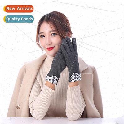 Touch screen women downy gloves fall winter padded warm driv
