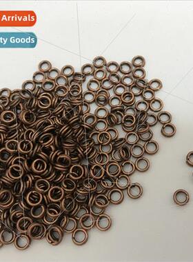 brass double layer open circle 4X0.7mm vintage -color loss d