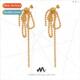 earrings tanium steel Korea plated chain gold ladies