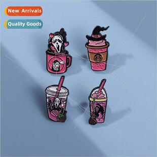 Halloween series brooches horror ghost soda drink cup modell