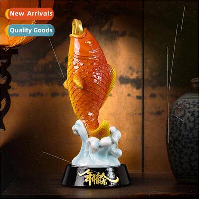 Yearly fish mascot ornament resin office home living room en