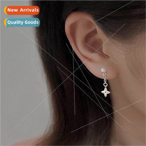 Attract good luck earrings Korea students lucky four-leaf cl