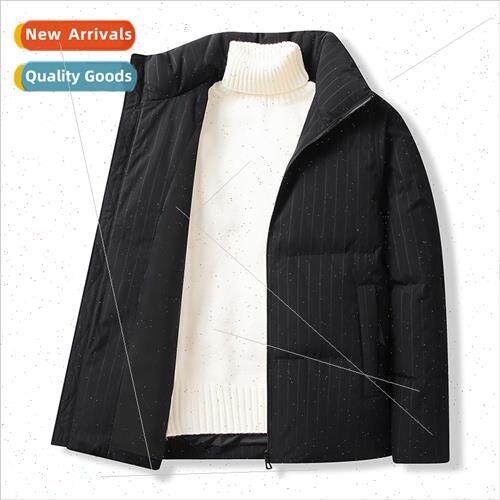 Down jacket men 2022 autumn winter solid color vertical west