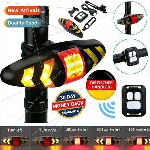 Bicycle turn signal USB charging wireless remote control mou