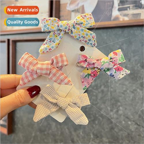 Children hair accessories rustic sub bow pair clip girls hai