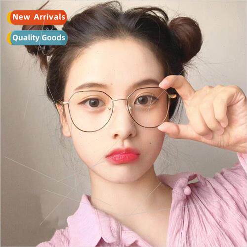 Retro irregular polygonal eyeglasses frame female  tide vege