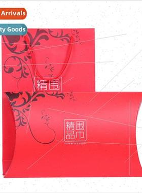 Red  Box  Set Universal lk Scarf Scarf Packaging Box Tote Ba