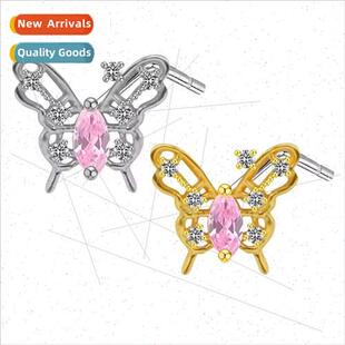 Europe butterfly nose stud nose ring nose jewelry zircon nos