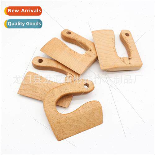 Solid wood children toy knife Children kchen tools Wooden to