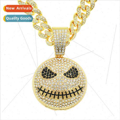 Europe men new full diamond ball star ghost face monster pen
