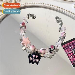 Women Korea Fashion Quirky Chain Bracelet Beads Jewelry Cat