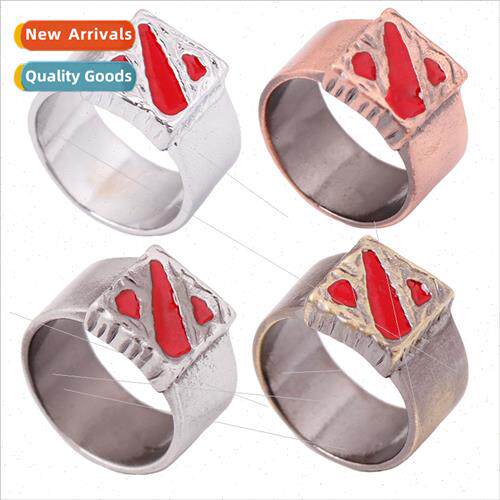Game  dota2 logo ring four-color alloy ring new jewelry