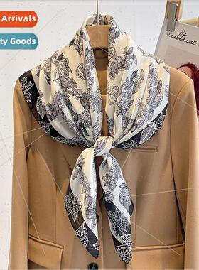 90 large square scarf silk scarf female 2023 new  wh shirt s
