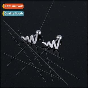 earrings glossy simple round stainless bead steel