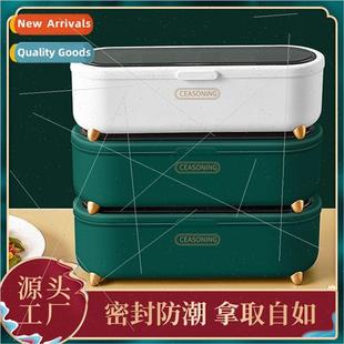 Kchen Jar Storage ing top Box Flip Desktop Compartment